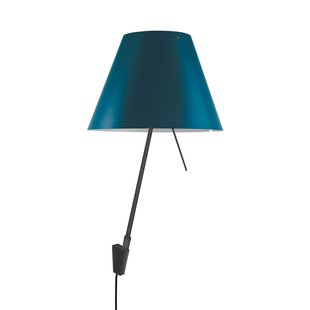 Luceplan Costanzina Wandlamp Zwart/Petroleum Blue