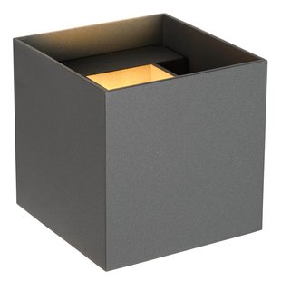 Lucide Xio Wandlamp Vierkant Grijs