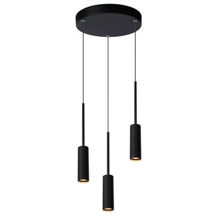 Lucide Tubule 3 Cluster Hanglamp LED&Oslash;26 Zwart