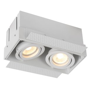 Lucide Trimless 2 Spot Inbouw Medium Wit