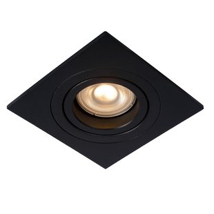 Lucide Tube 1 Spot Inbouw Vierkant Zwart