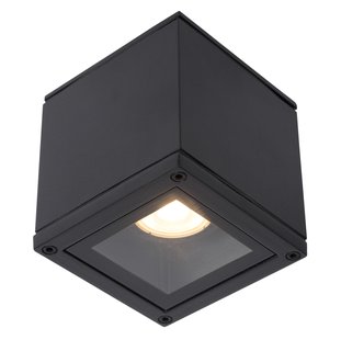 Lucide Aven Spot Vierkant Badkamer IP65 Zwart