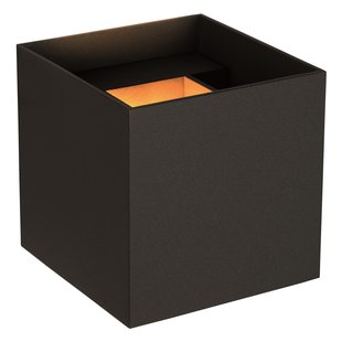 Lucide Axi Wandlamp LED Vierkant Badkamer IP54 Zwart