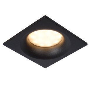 Lucide Ziva Spot Vierkant Badkamer IP44 Zwart