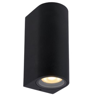 Lucide Zaro 2 Wandlamp Buiten IP44 Rond Zwart