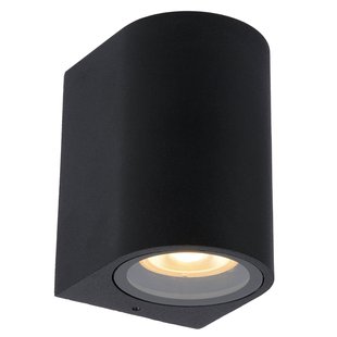 Lucide Zaro 1 Wandlamp Buiten IP44 Rond Zwart