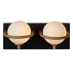 Lucide Isobel 2 Wandlamp Badkamer IP44 Zwart