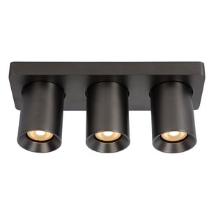 Lucide Nigel 3 Spot LED Zwart Staal
