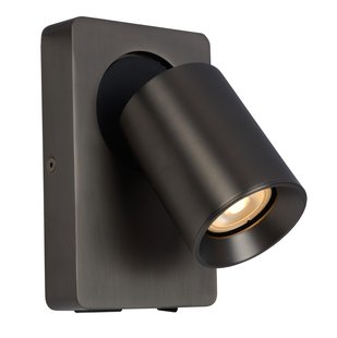 Lucide Nigel 1 Wandlamp LED Zwart Staal