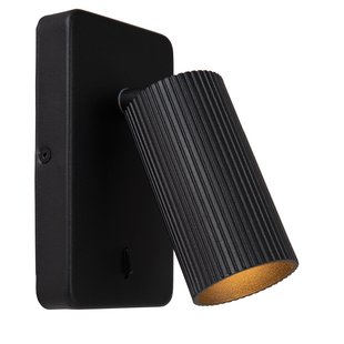 Lucide Clubs 1 Wandlamp Zwart