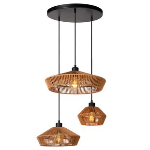 Lucide Yunkai Cluster 3 Hanglamp Rond Naturel