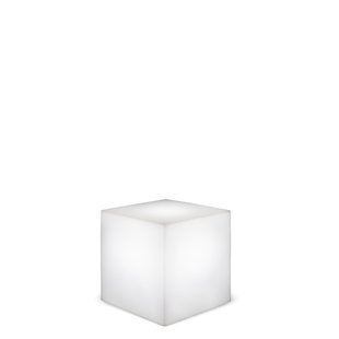 New Garden Cuby - oplaadbare tafellamp op zonne-energie met afstandsbediening - 32 x 32 x 32 cm - 1W RGB LED incl. - IP65 - wit