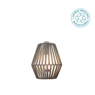 New Garden Conta - buiten wandverlichting met oplaadbare lichtbron - 9W LED incl. - 22,5 x 11,5 x 24 cm - IP54 - grijs