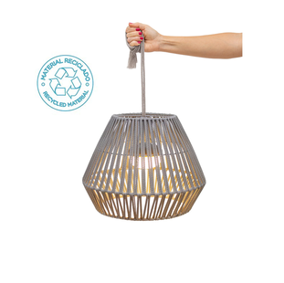 New Garden Conta - buiten hanglamp met oplaadbare lichtbron en afstandsbediening - 9W LED incl. - Ø 40 x 300 cm - IP54 - grijs
