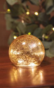 New Garden Lua - decoratieve set lichtballen - 3 stuks - Ø 10 cm - goud