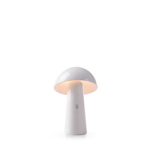New Garden Shitake - oplaadbare buiten tafellamp - Ø16,5 x 25,5 cm - 7,5W LED incl. - IP44 - wit
