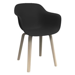 Magis Substance Wood Armchair Stoel Naturel Onderstel Zwart