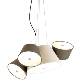 Marset Tam Tam 3 Hanglamp Halfmat Wit/bruingrijs