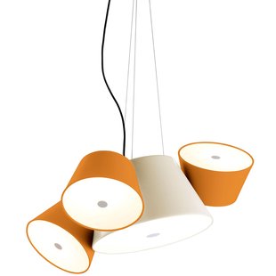 Marset Tam Tam 3 Mini Hanglamp Halfmat Wit/oranje Marset Tam Tam 3 Mini Hanglamp Halfmat Wit/oranje