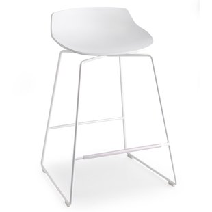 MDF Italia Flow Stool Barkruk 65cm Wit Met Slede Onderstel Wit