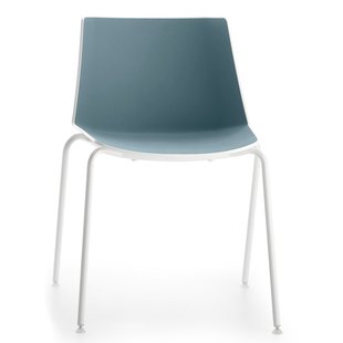 MDF Italia A&iuml;ku Tube Stoel Wit - Sugar Paper Blue