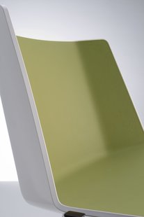 MDF Italia A&Atilde;&macr;ku Sled Stoel Zonder Armleuning Gelakt Gloss White - Olive Green