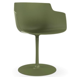 MDF Italia Flow Slim Color Central Leg Stoel Groen MDF Italia Flow Slim Color Central Leg Stoel Groen