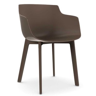 MDF Italia Flow Slim Color Cross Stoel Mud Brown