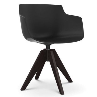 MDF Italia Flow Slim Color VN Oak Stoel Bruin Lead Grey MDF Italia Flow Slim Color VN Oak Stoel Bruin Lead Grey