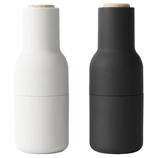 Audo Copenhagen Bottle Grinder Peper- En Zoutmolen Ash/Carbon Beuken