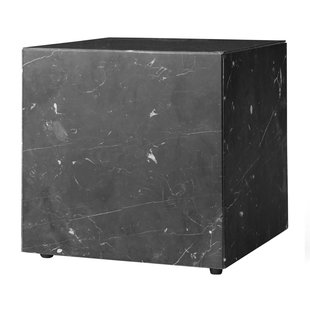 Audo Copenhagen Plinth Cubic Bijzettafel 40x40 Marquina Marmer Zwart
