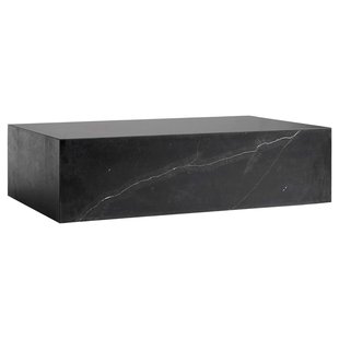 Audo Copenhagen Plinth Low Salontafel 60x100 Marquina Marmer Zwart