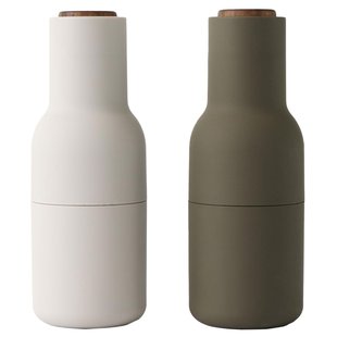 Audo Copenhagen Bottle Grinder Peper- En Zoutmolen Hunting Green/Beige Walnoot