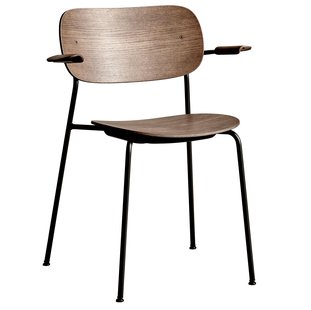 Audo Copenhagen Co Eetkamerstoel Met Arm Donker Eiken/zwart