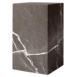 Audo Copenhagen Plinth Tall Bijzettafel 30x30 Kendzo Marmer Grijs