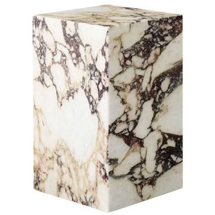 Audo Copenhagen Plinth Tall Bijzettafel 30x30 Calacatta Viola Marmer