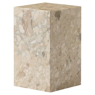 Audo Copenhagen Plinth Tall Bijzettafel 30x30 Kunis Breccia Marmer