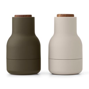 Audo Copenhagen Bottle Grinder Small Peper- En Zoutmolen Set Van 2 Green/Beige
