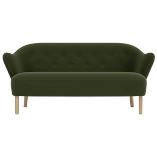 Audo Copenhagen Ingeborg 2,5-zitsbank Naturel Eiken Grand Mohair 8205