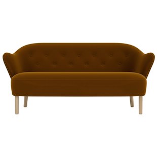 Audo Copenhagen Ingeborg 2,5-zitsbank Naturel Eiken Grand Mohair 2600