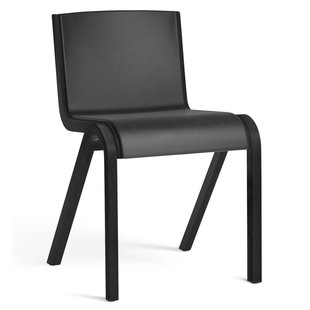 Audo Copenhagen Ready Eetkamerstoel Zwart Eiken Gestoffeerd Leder Dakar 0842