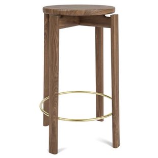 Audo Copenhagen Passage Barkruk H75 Walnoot/messing