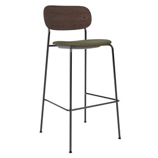 Audo Copenhagen Co Bar Barkruk H105 Zitting Si&euml;rra 0441 Donker Eiken