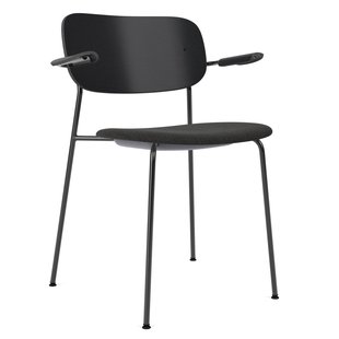 Audo Copenhagen Co Eetkamerstoel Met Arm Zitting Re-wool 0198 Zwart Eik/zwart