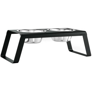 MiaCara Desco Hondenvoerbak Large Aluminium Zwart