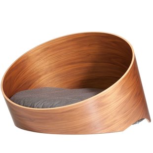 MiaCara Covo Kattenmand&Oslash;60 Walnoot Kussen Mocca