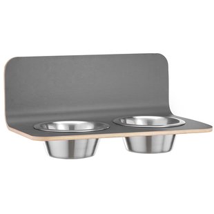 MiaCara Arco Hondenvoerbak Wand Medium/large Grijs