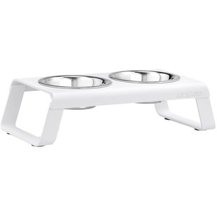 MiaCara Desco Hondenvoerbak Small Aluminium Wit