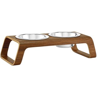 MiaCara Desco Hondenvoerbak Small Walnoot