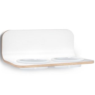 MiaCara Arco Kattenvoerbak Wand Porselein Wit